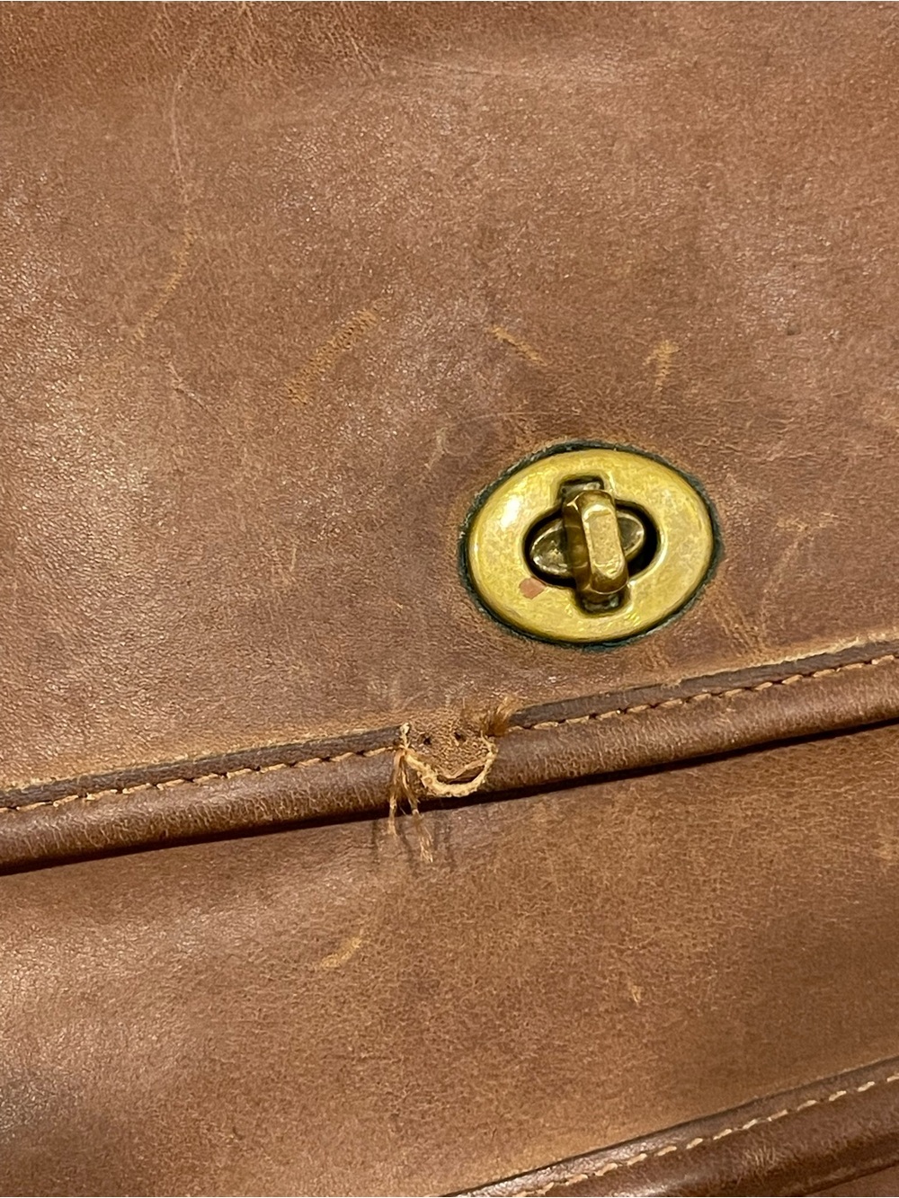 Vintage Coach Legacy Brown Leather Turnlock Crossbody Shoulder Bag - Picture 16 of 16
